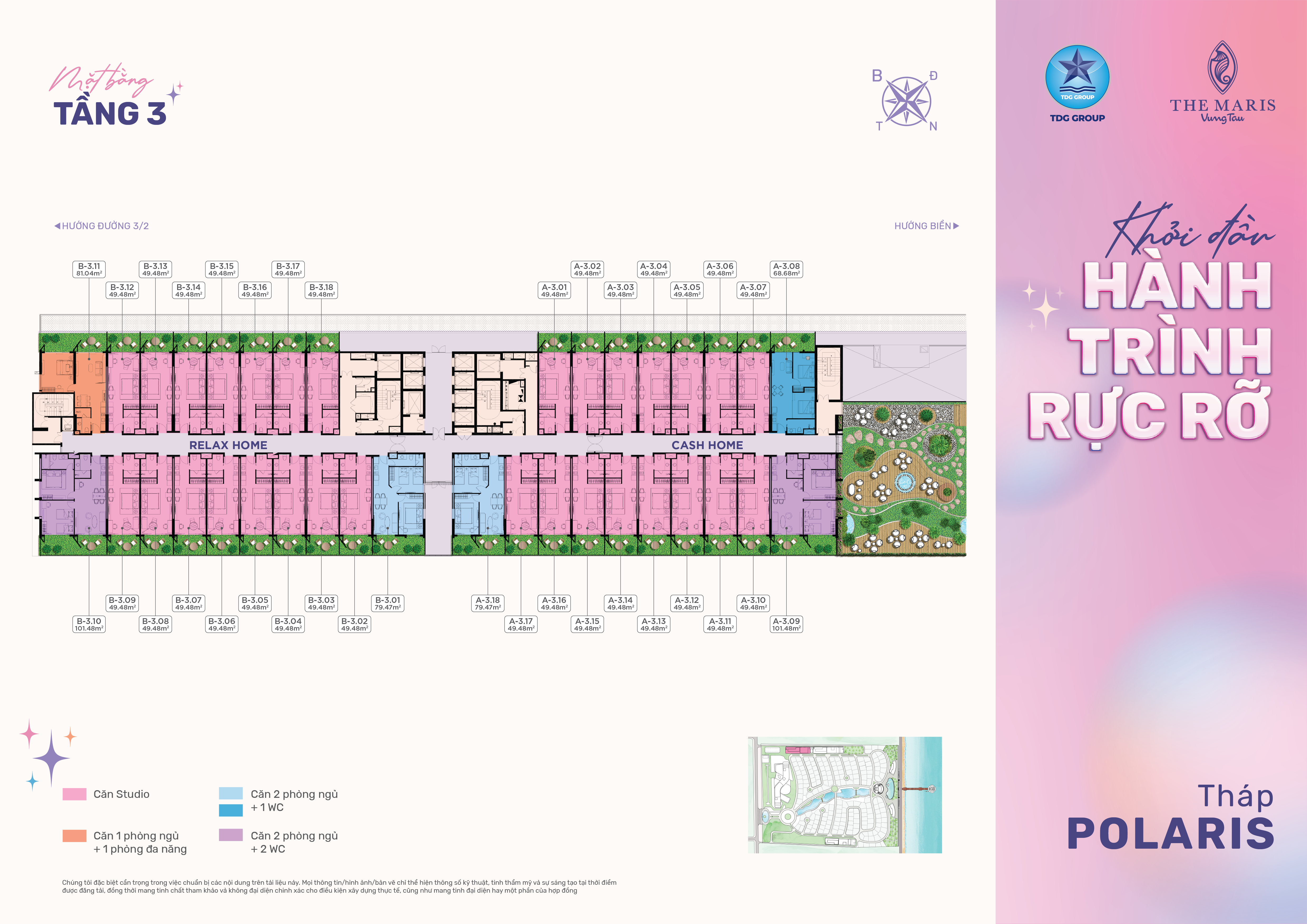Mặt bằng Phân Khu Polaris - hình 1